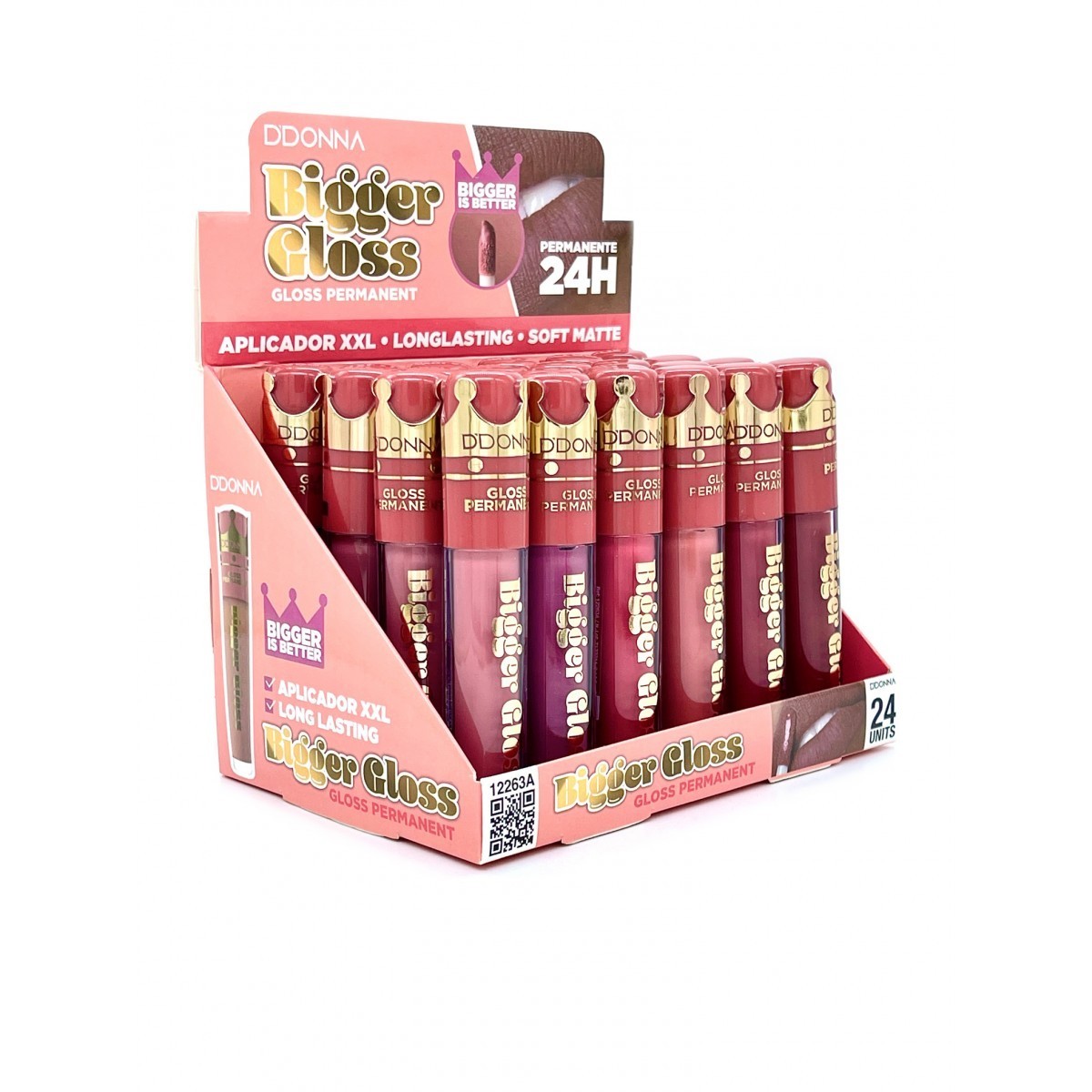 Pack of 24 bigger permanent gloss d'donna 12263/a