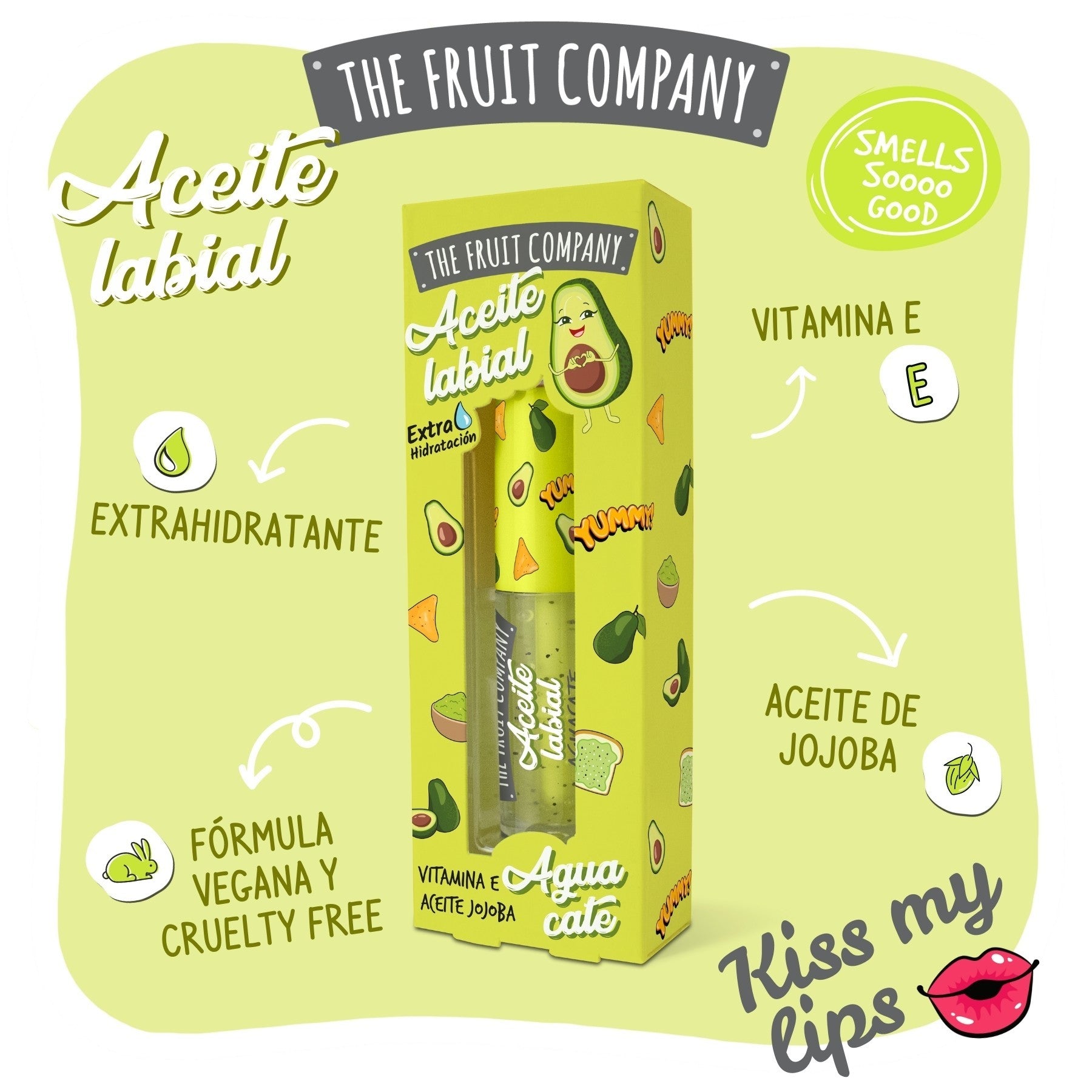 Pack of 18 avocado lip oil from The Fruit Company