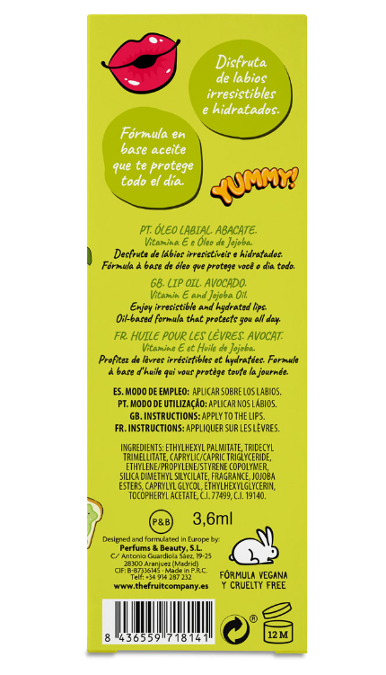 Pack of 18 Pieces - Avocado Lip Oil - The Fruit Company