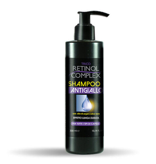 Lot de 4 Pièces - Shampoing Anti-Jaunissement Raviveur de Cheveux Blond & Blanc - Retinol Complex