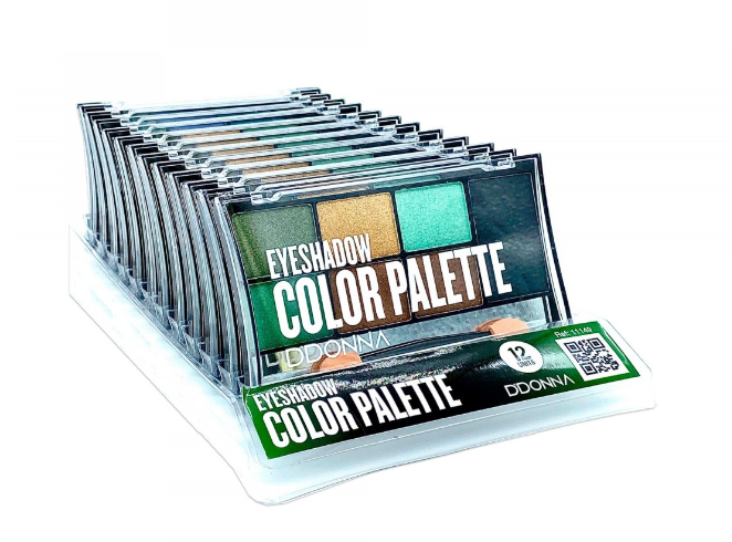 Lot de 12 fards a paupières color verte - Ddonna 11149