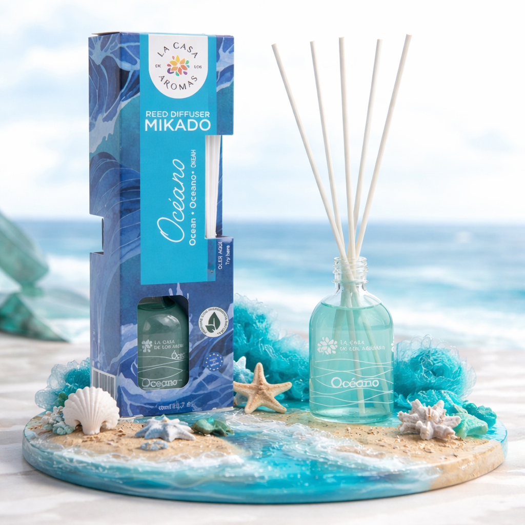 Lot de 6 Pièces - Mikado Diffuseur de Parfum Océano 50ml - Casa de Los Aromas