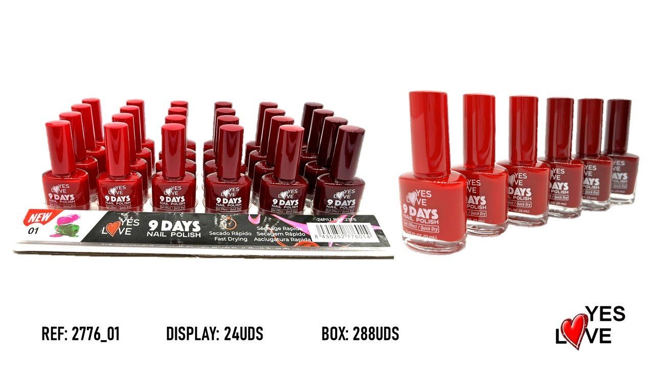 Lot de 24 vernis effet gel 9 jours 2776/01- Yes love