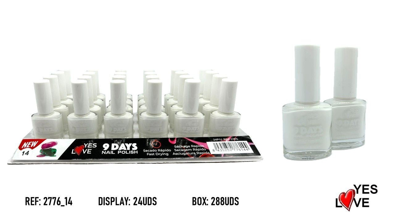 Lot de 24 vernis effet gel 9 jours 2776/14 - Yes love