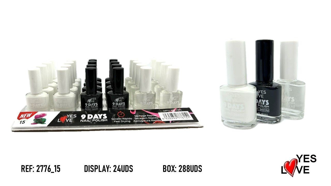Lot de 24 vernis effet gel 9 jours 2776/15 - Yes love