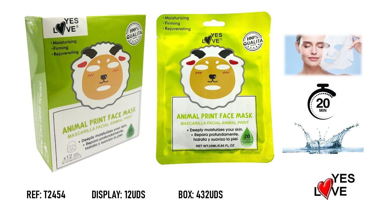 Lot de 12 masque hydratant beeeeh T2454 - Yes love