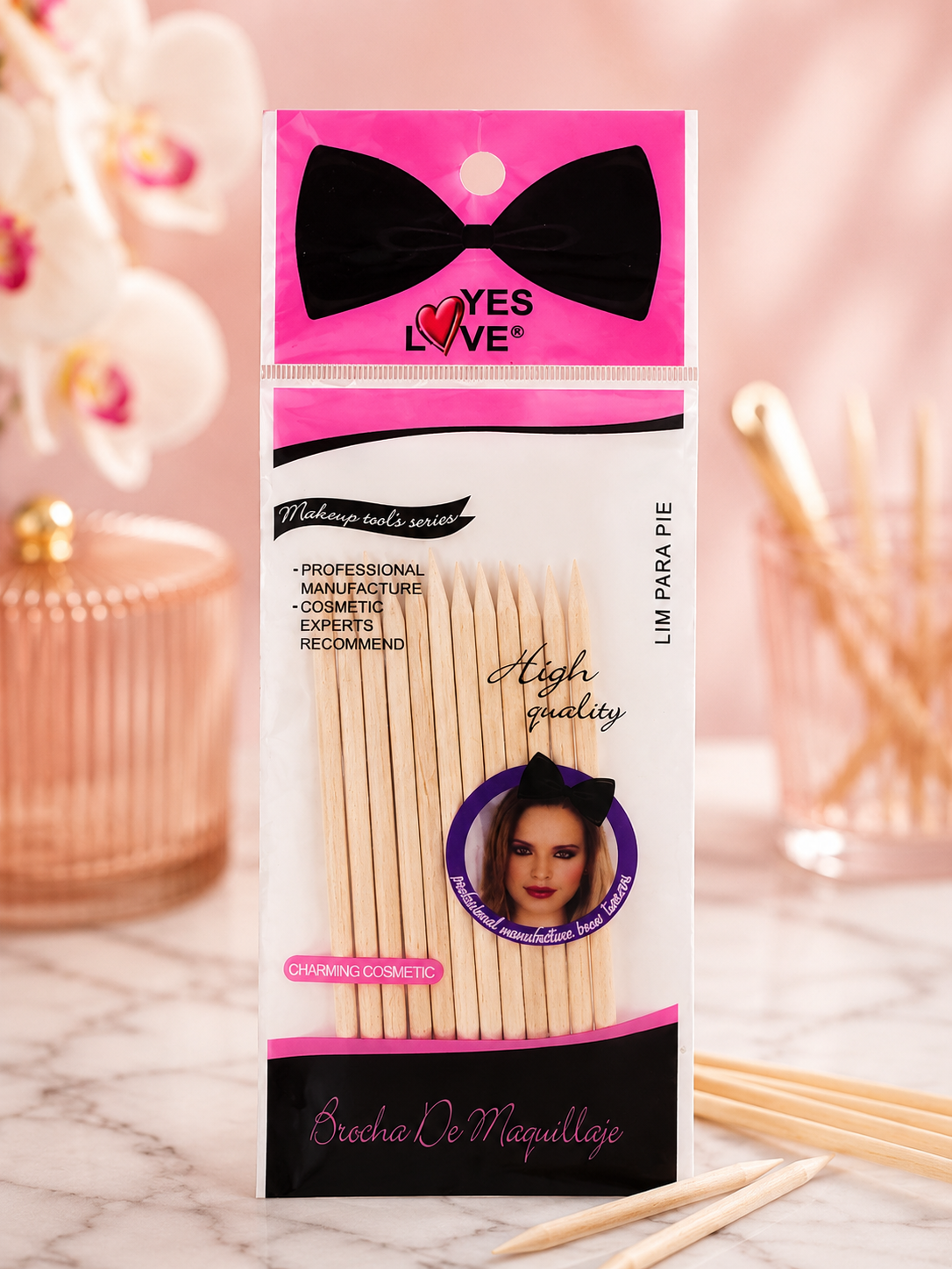 Lot de 24 Pièces - Bâtonnet Manucure & Pédicure  Yes Love