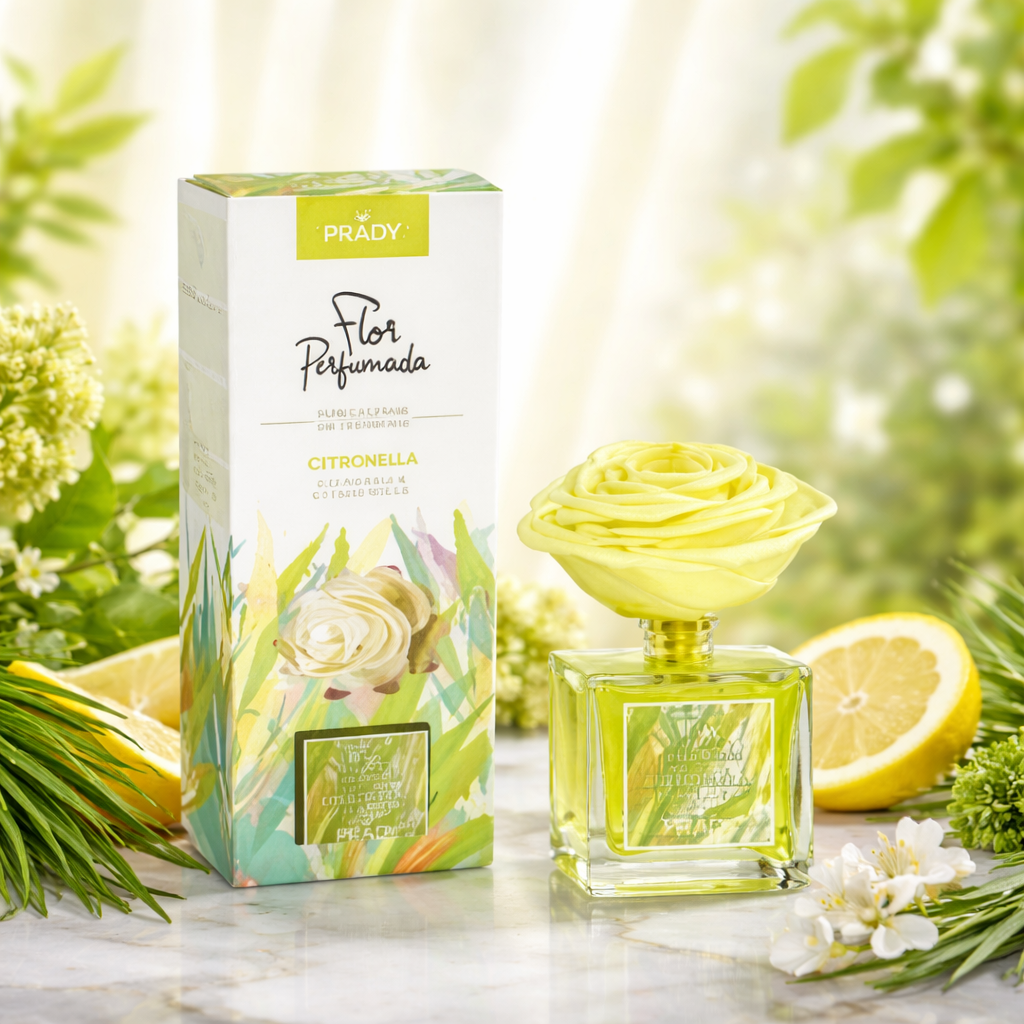 Lot de 6 Pièces - Fleur Mikado Diffuseur Citronelle 90ml - Prady