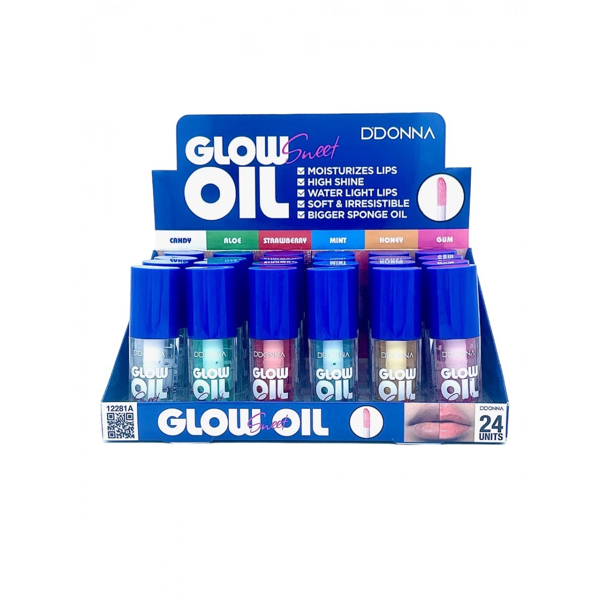 Lot of 24 Pieces - Gloss Glow Oil Sweet - 12281A - D'donna