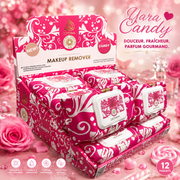 Lot de 12 Pièces - Lingettes Démaquillantes & Hydratante Parfumée Candy - D'Donna