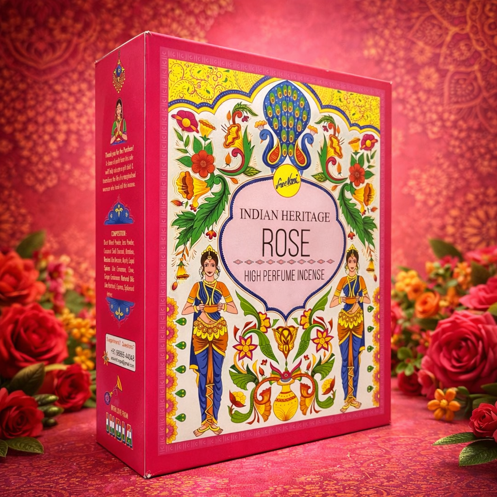 Lot de 12 Pièces - Encens en Bâtonnet Rose - Sree Vani