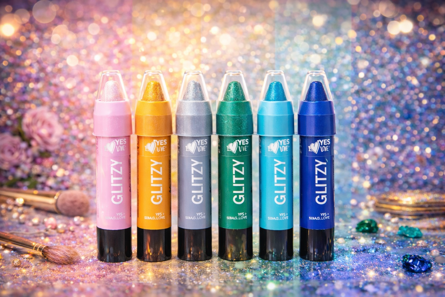 Lot de 36 Pièces - Crayons Jumbo Fards à Paupières Irrisés -  Yes Love