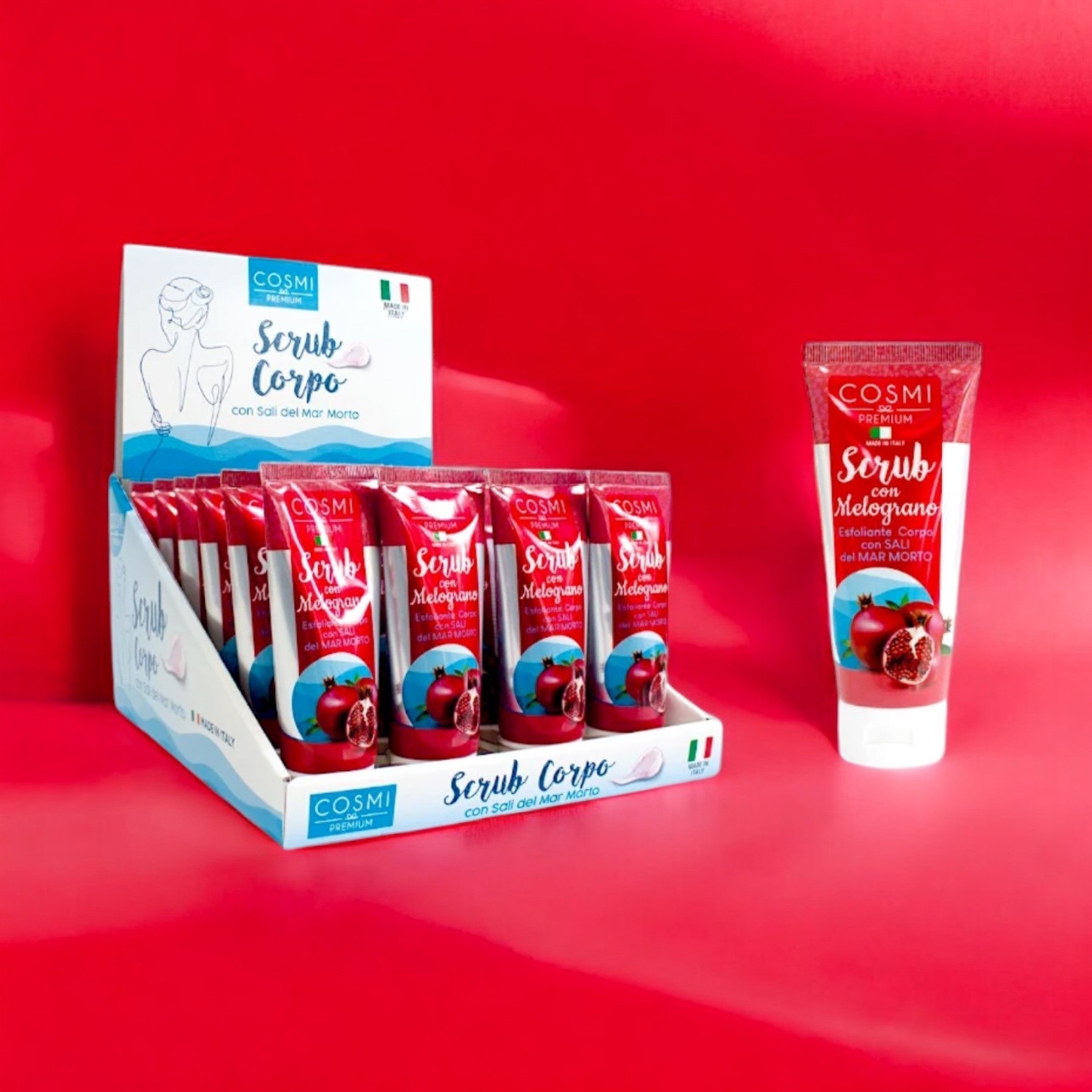 Cosmi Milano Dead Sea Salt and Pomegranate Body Scrub 100ml