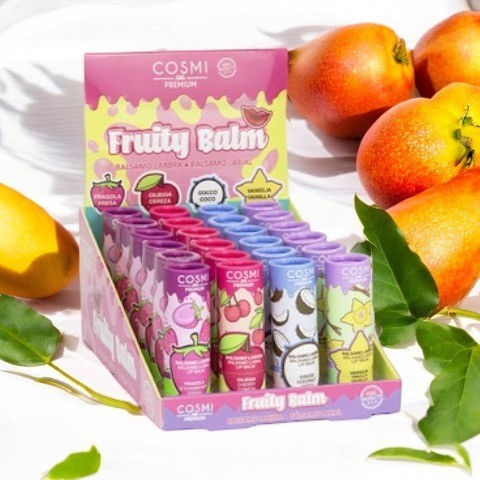 Lot de 24 Pièces - Baume à Lèvres Tutti Fruity - Cosmi Premium