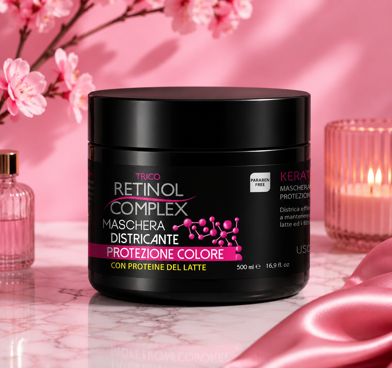 Lot de 6 pièces - Masque Capillaire Cheveux Colorés 500ml - Retinol Complex