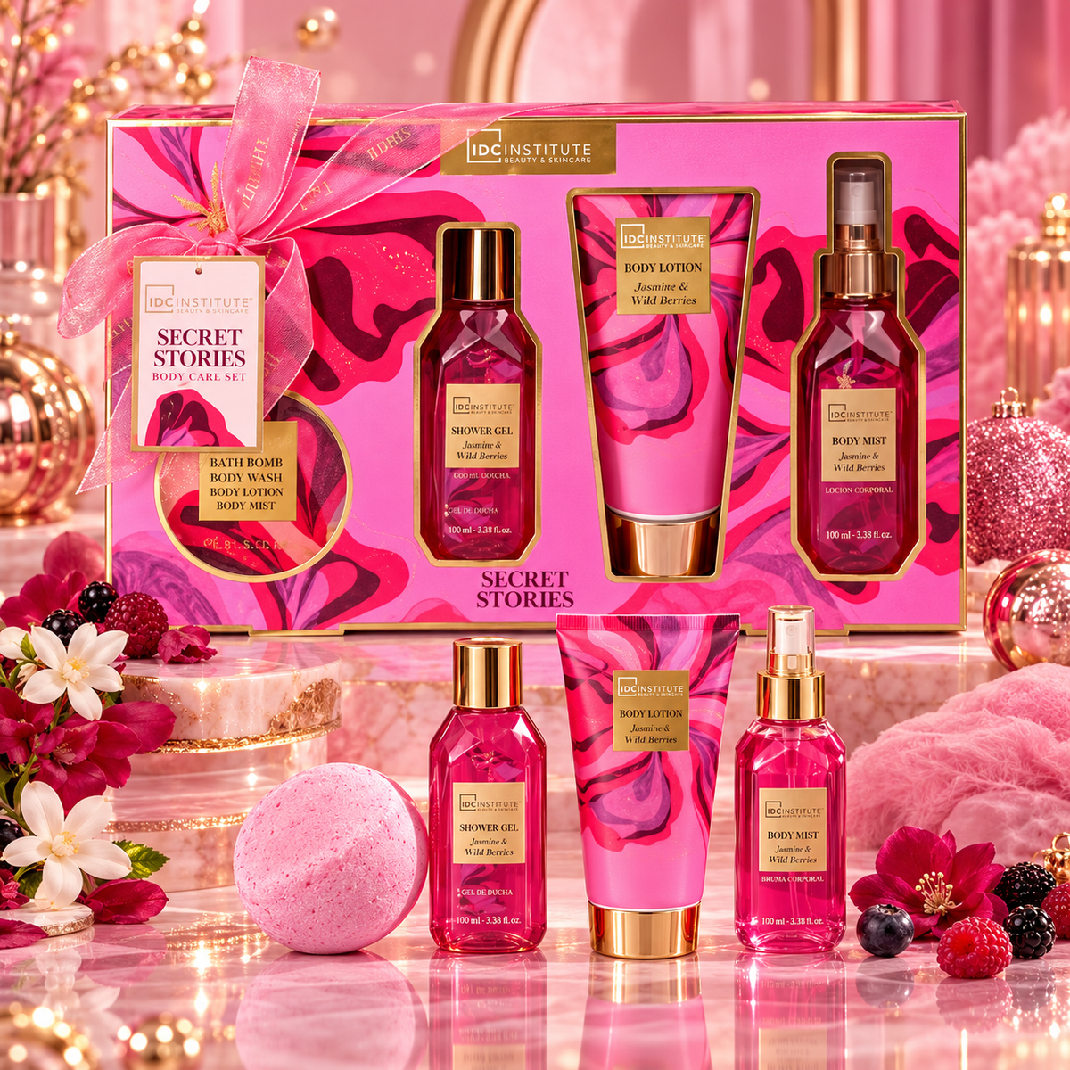 Lot de 3 Coffrets - Coffret Bain et Corps Secret Stories 4 Pièces - IDC Institute