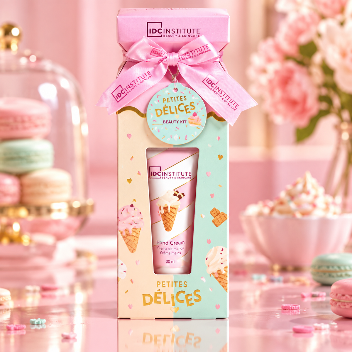 Lot de 6 Pièces - Coffret Cadeau Petites Délices – Crème Mains & Baume Lèvres - IDC Institute