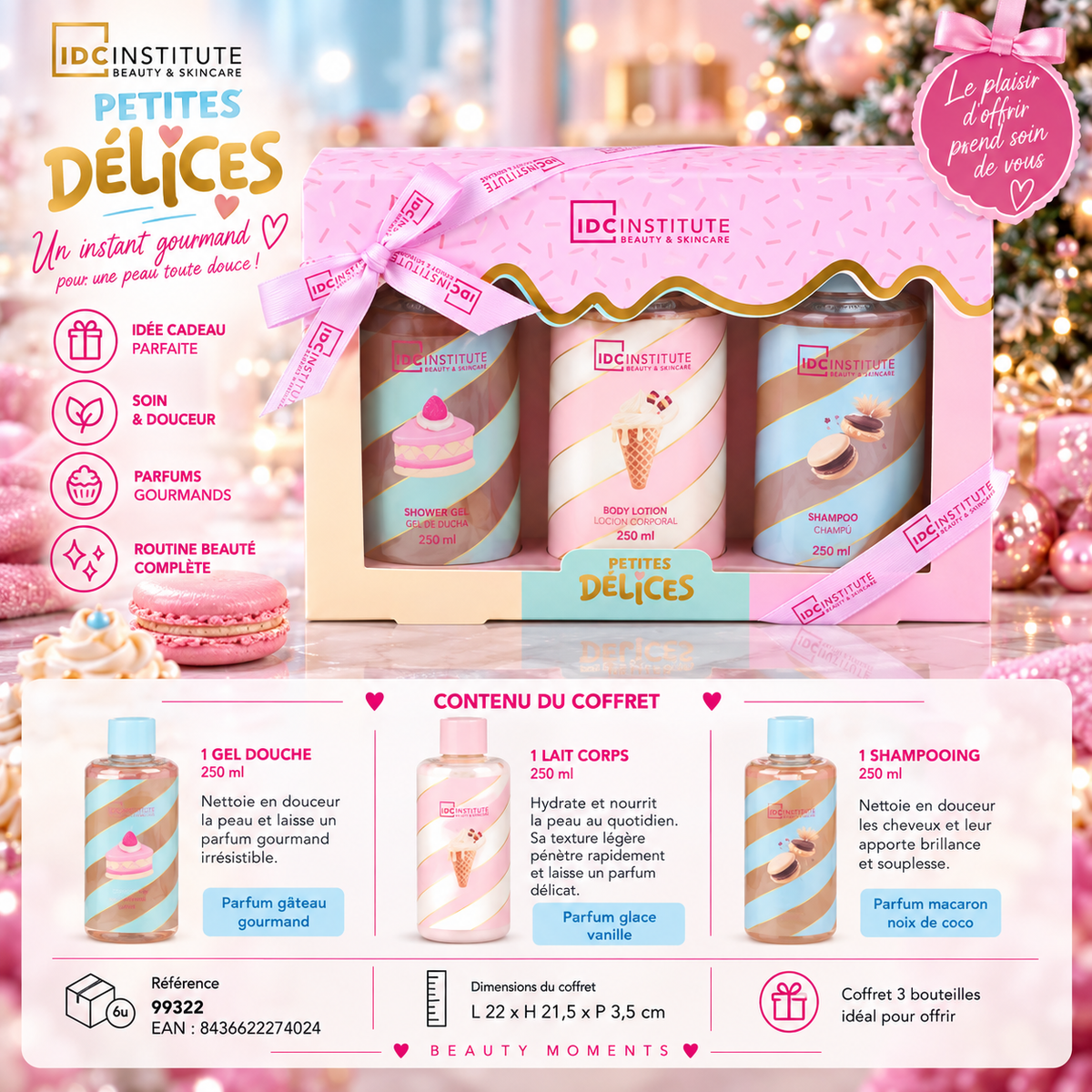 Lot de 4 coffrets - Coffret Petites Délices Perfect Shower Set 3 PCS – IDC Institute