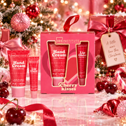 Lot de 4 coffrets - Coffret Cherry Kisses Daily Essentials – Crème Mains & Gloss Lèvres – IDC Institute