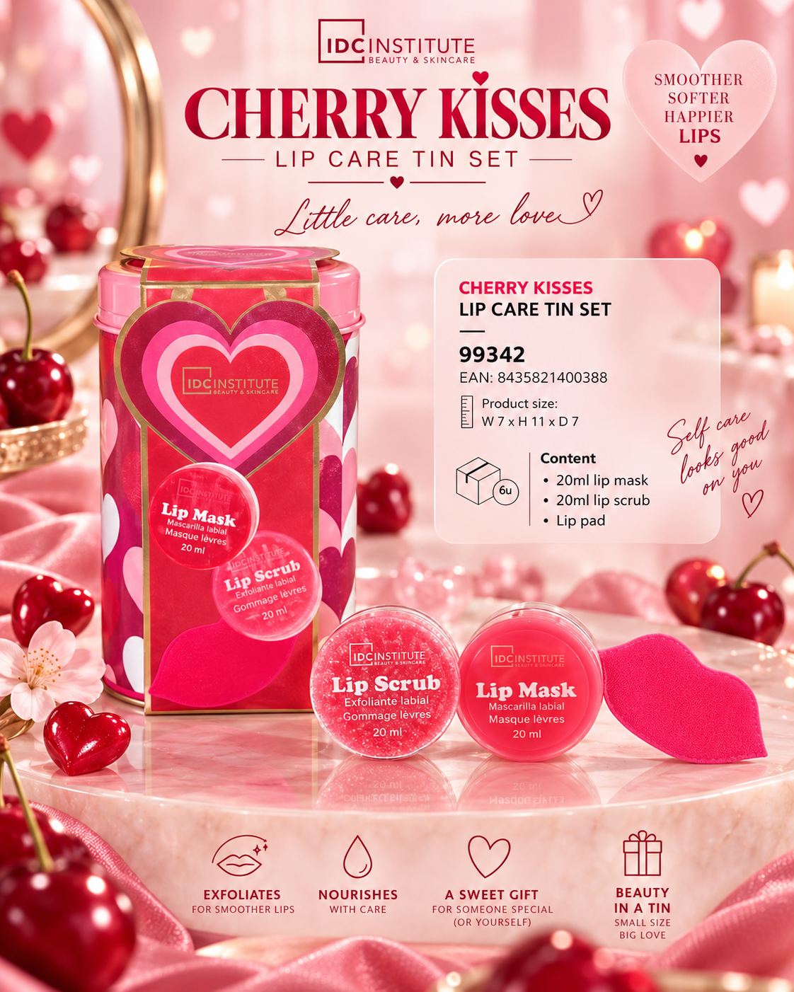 Lot de 3 Pièces - Coffret Cherry Kisses 3 Pièces - IDC Institute