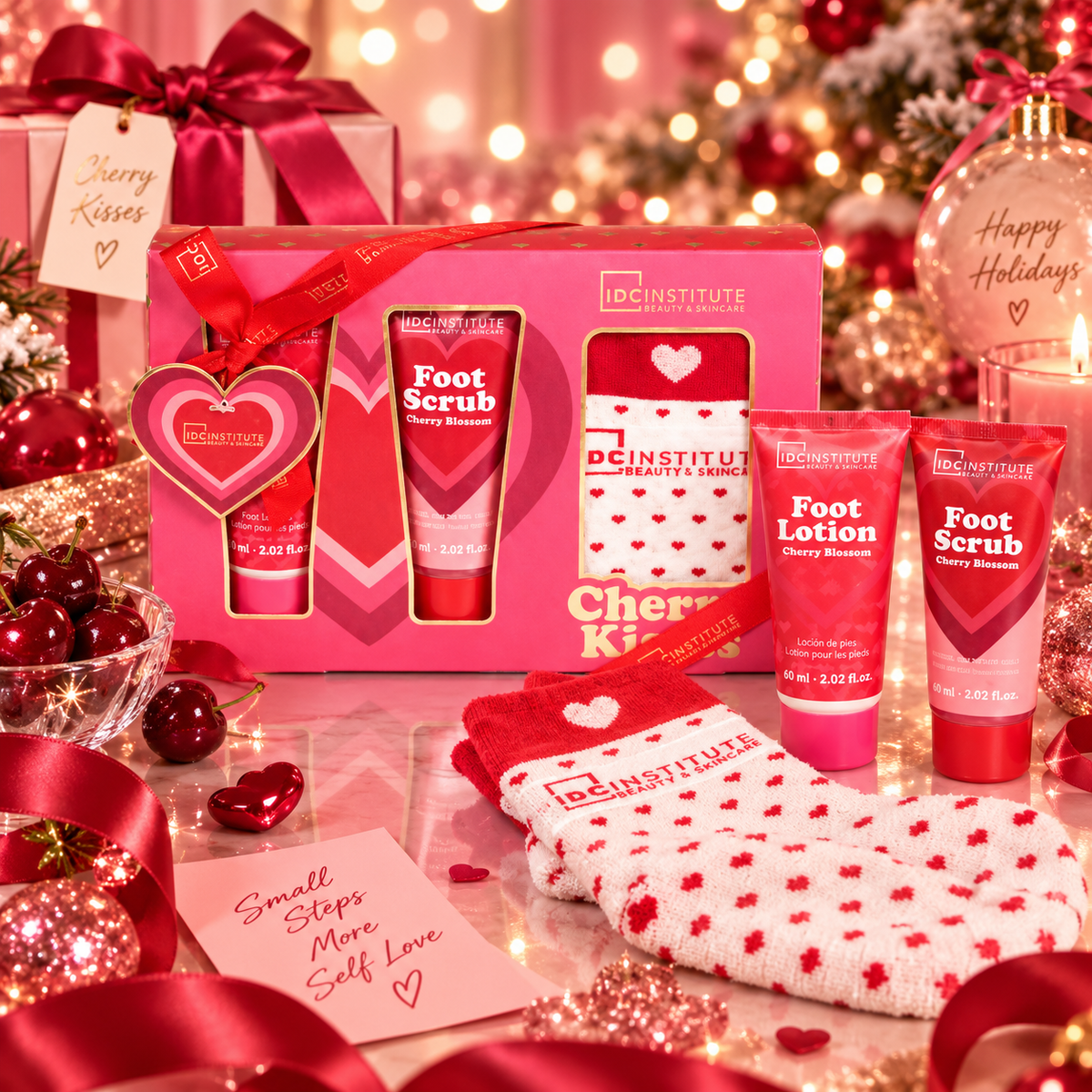 Lot de 4 coffrets - Coffret Cherry Kisses Foot Care 3 PCS – Soin des Pieds IDC Institute