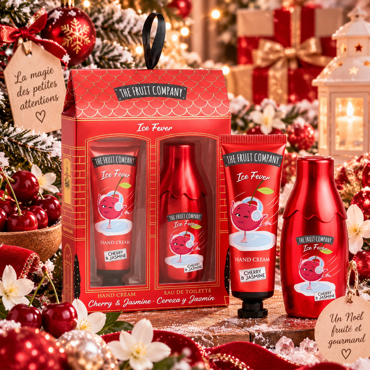 Lot de 8 Set - Coffret de Noël Crème Mains & Parfum "Ice Fever" - The Fruit Company