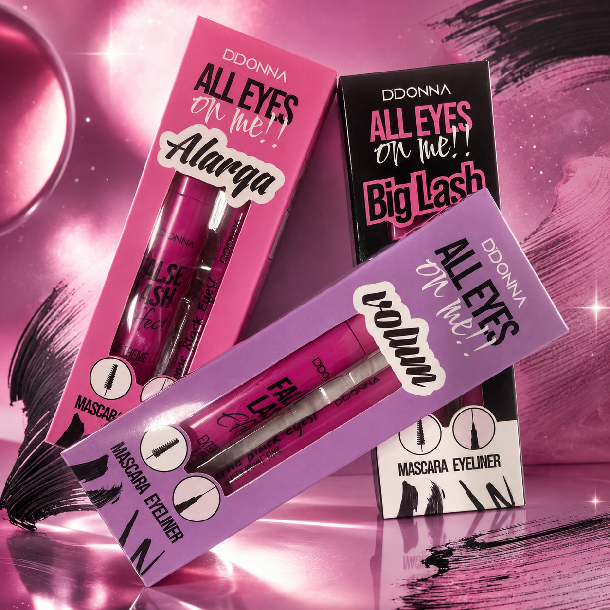 Lot de 12 Pièces - Duo Mascara Eye Liner All Eyes On Me ! -D'donna