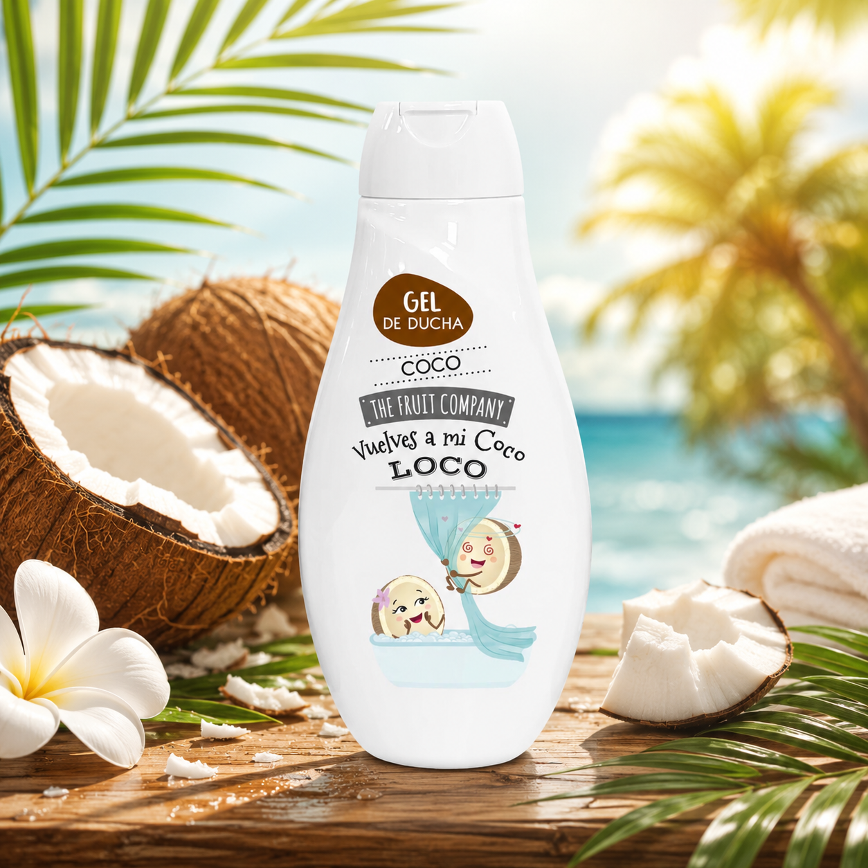 5-Piece Set - Coconut Scented Shower Gel 600ml - The Fruit Company