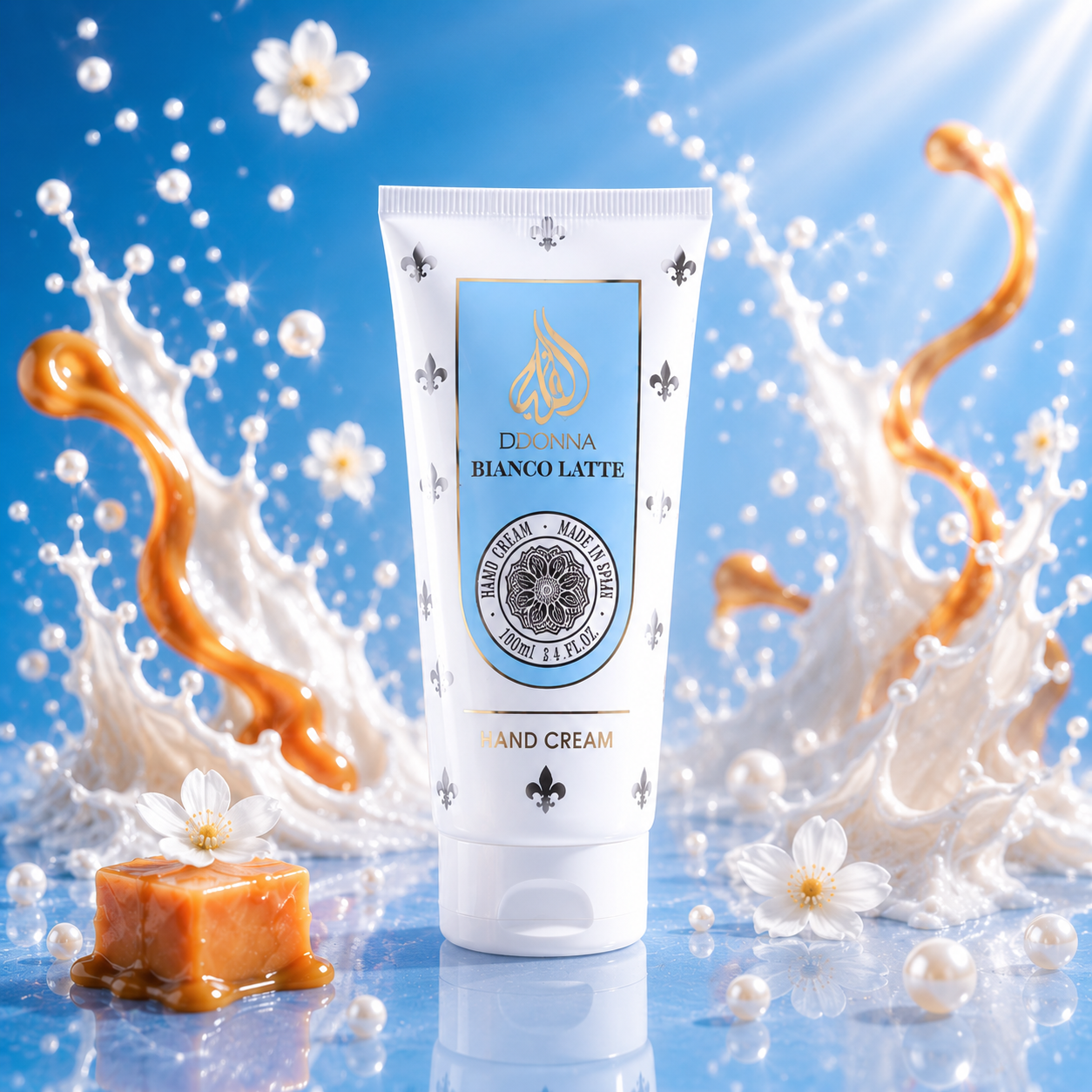 Lot de 12 Pièces - Crème Hydratante pour Les Mains Bianco Latte 100ml - D'Donna