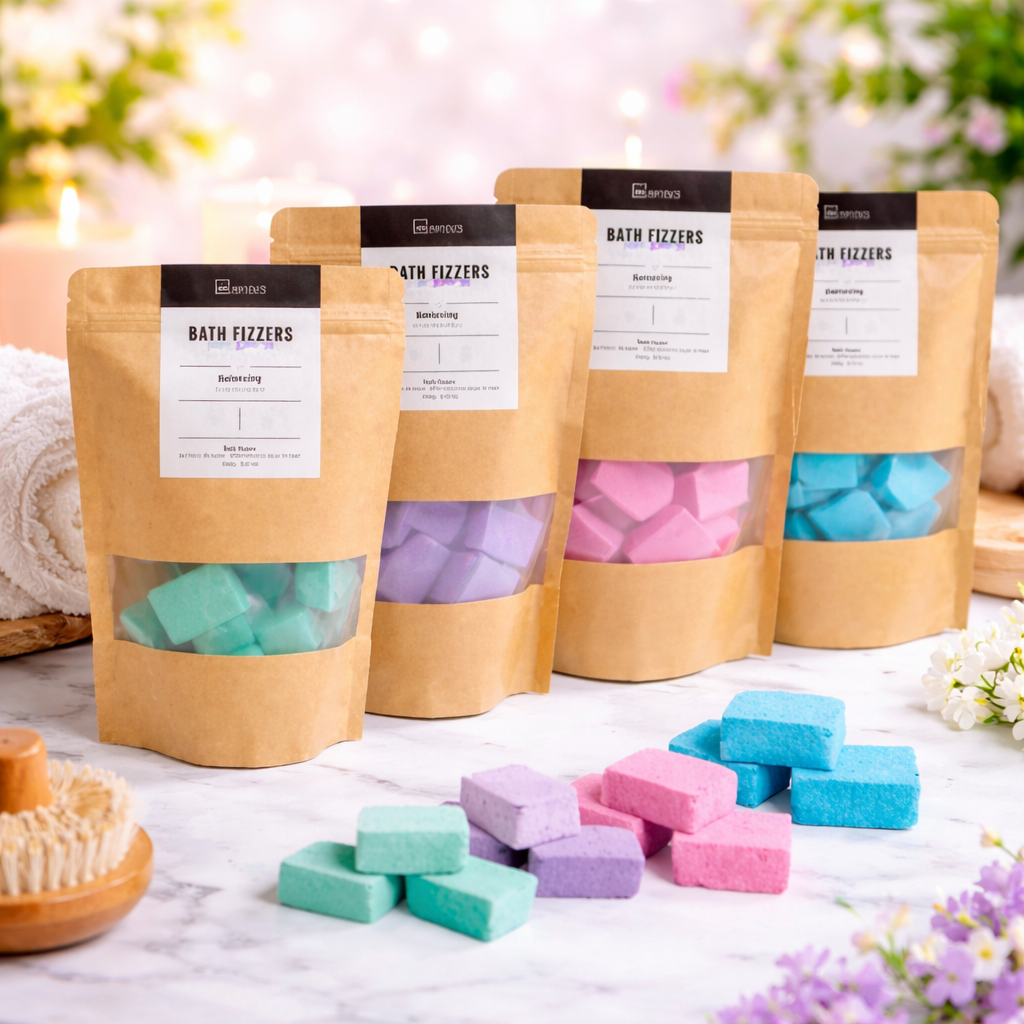 Lot de 4 Pièces - Bombes Effervescentes Bains Mixte 250grs - Idc Institute