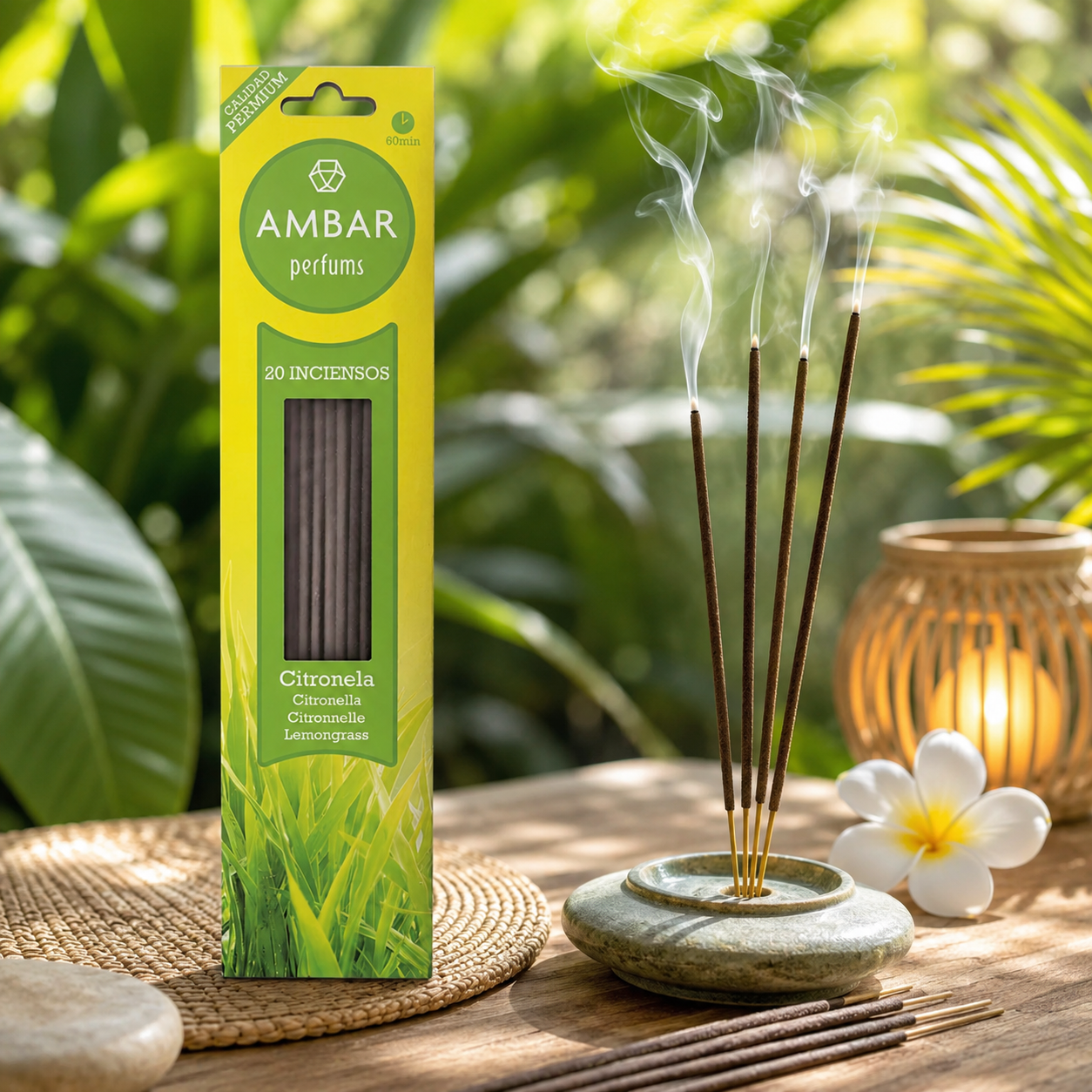 Lot de 24 Paquets - Encens à La Citronnelle Répulsif 20 pièces - Ambar