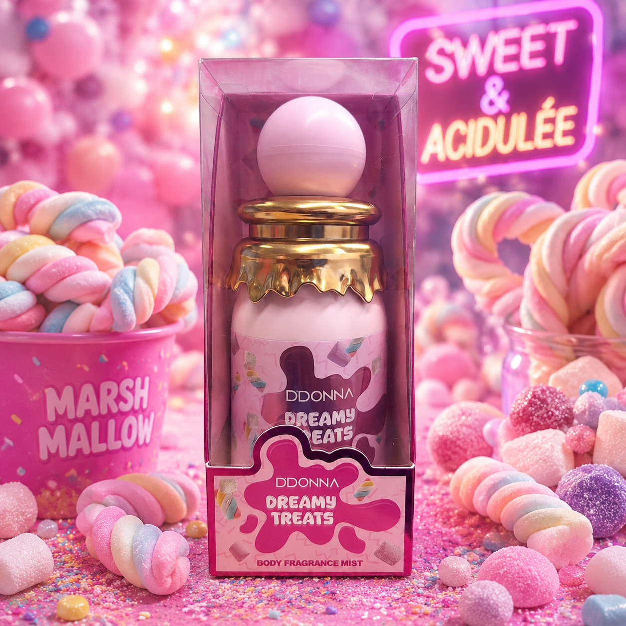 Lot de 6 Pièces - Brume Corps & Cheveux "Dreamy Treats" 300ml - D'Donna