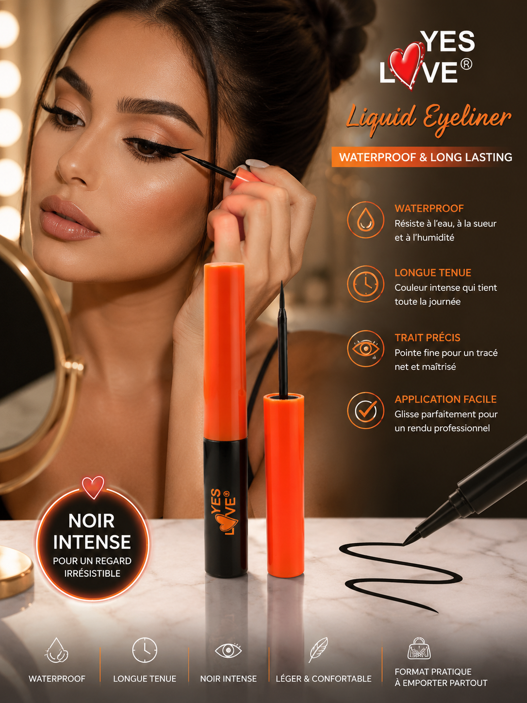 Yes love waterproof black eyeliner 0382/1
