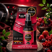 Pack of 10 Ambar Red Fruit Car Air Freshener Sprays, 90ml