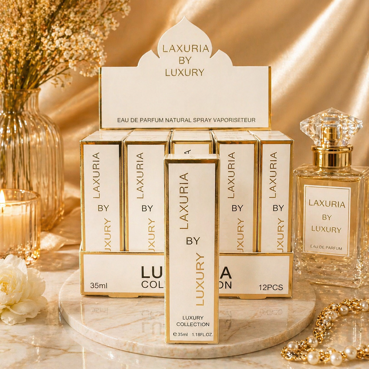 Lot de 12 Pièces - Eau de Parfum pour Femme 35ml n°24 - Laxuria by Luxury