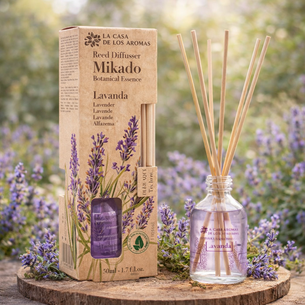 Lot de 6 Pièces - Mikado Essence Botanic Lavande 50ml - La casa De Los Aromas