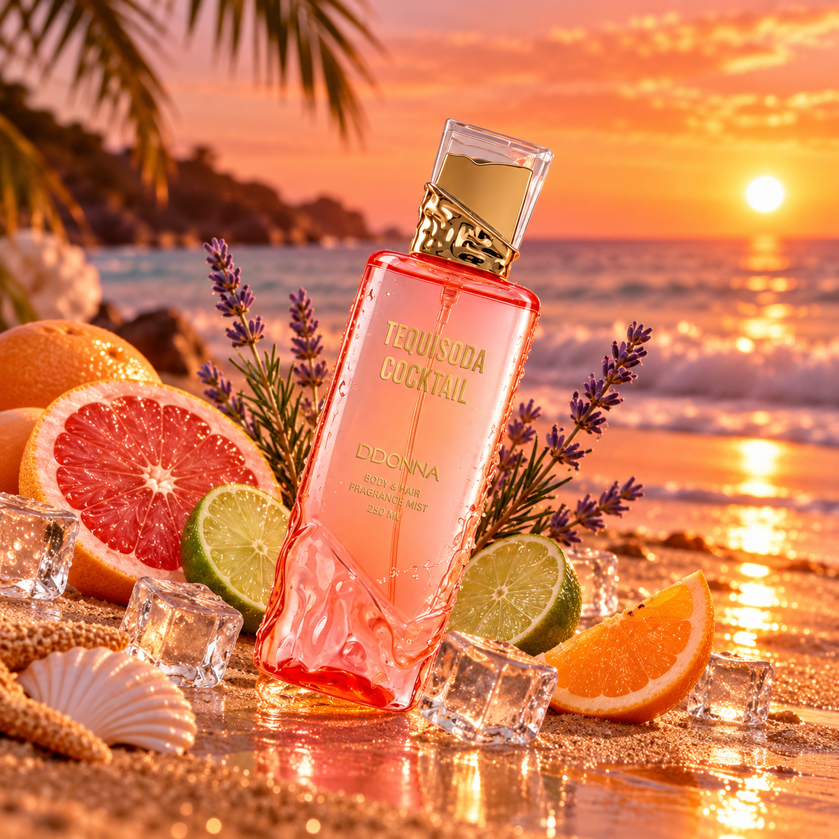 Lot de 6 Pièces - Coup de Coeur Kcosmetique! Brume Corps & Cheveux "Tequi Soda Cocktail" 250ml - D'Donna