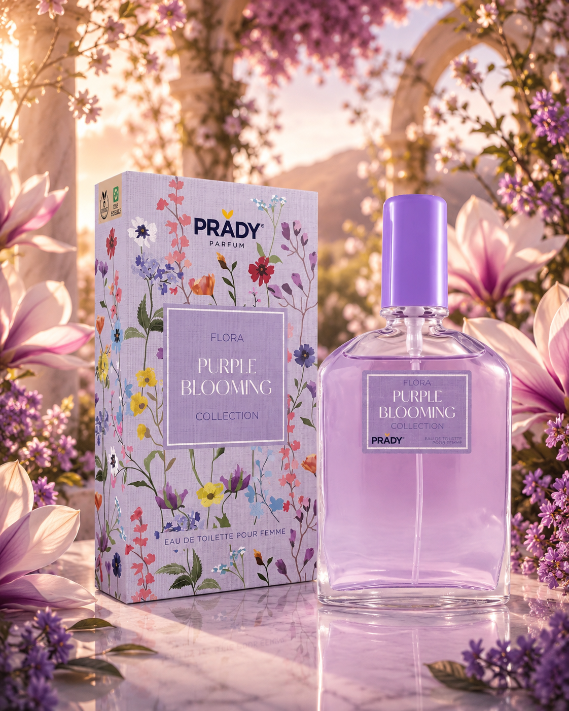 Lot de 6 Pièces - Eau de Parfum Purple Blooming 90ml - Prady