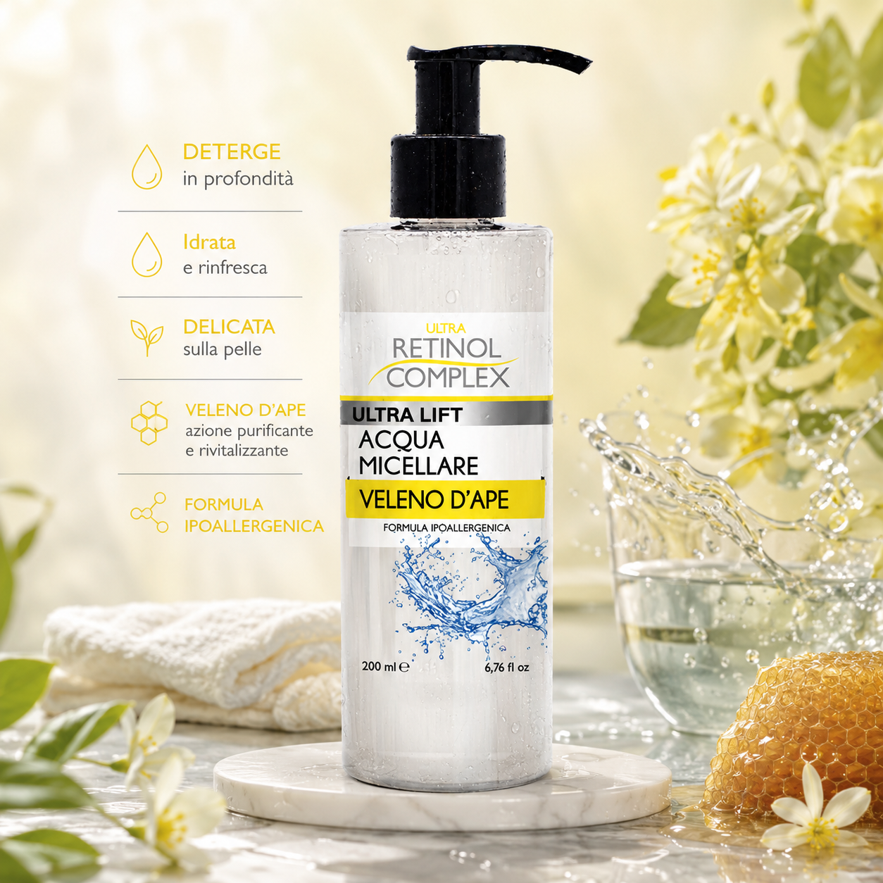 Micellar water with retinol complex and bee venom 208 200ML