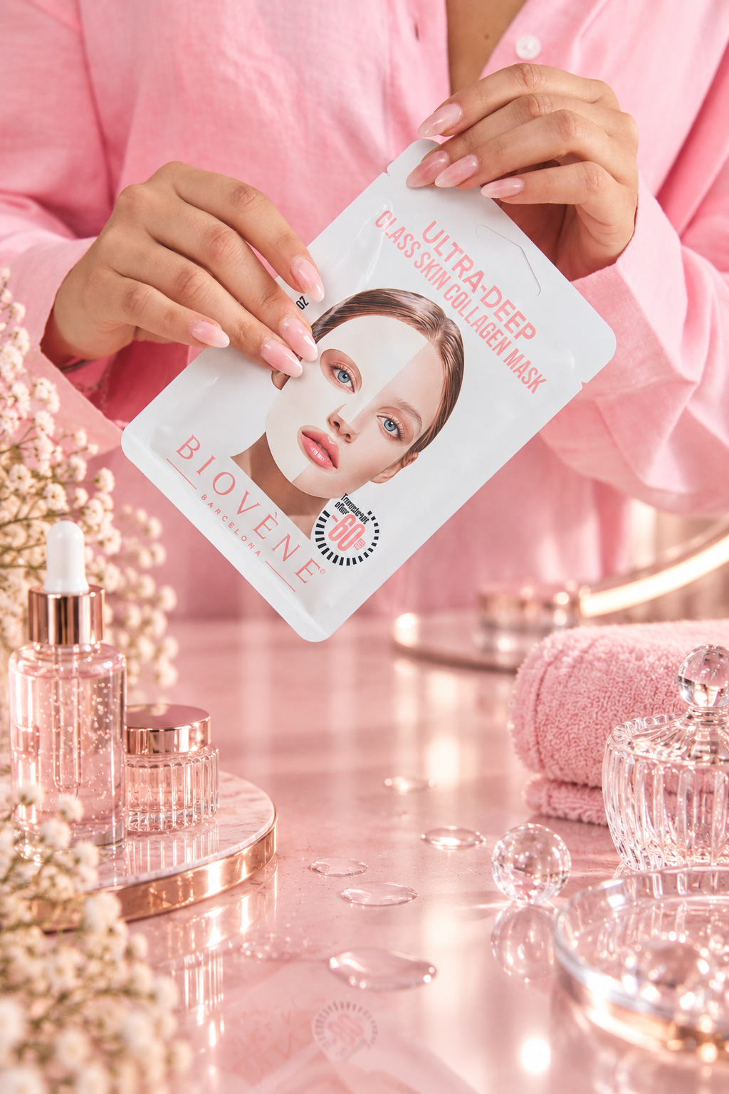 Lot de 8 Pièces - Ultra-Deep Glass Skin Collagen Mask – Biovène Barcelona