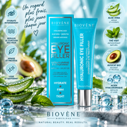 Lot de 6 Pièces - Hyaluronic Eye Filler – Biovène Barcelona – Soin contour des yeux 30 ml