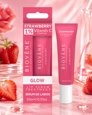 Lot de 6 Pièces - Sérum Baume à Lèvres Strawberry Glow – Biovène Barcelona – 10 ml