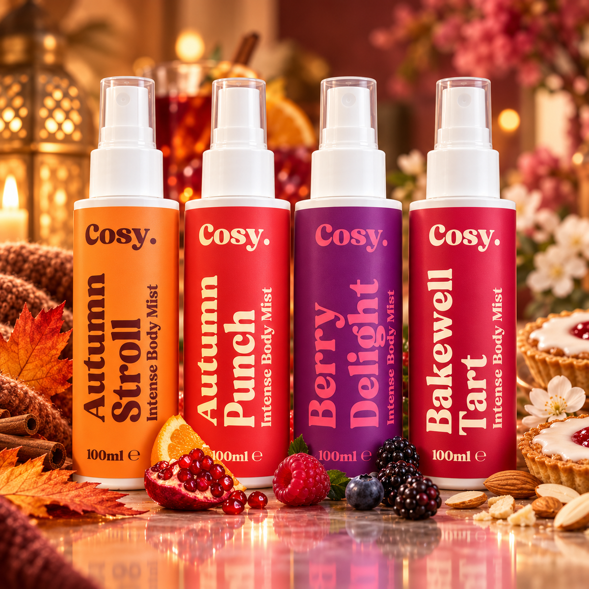 Lot de 8 pièces / 4 parfums assortis - Brumes Cosy 100ml