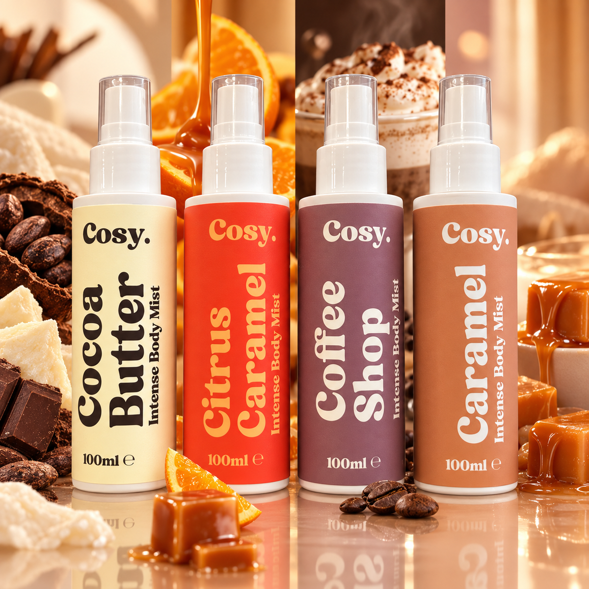 Lot de 8 pièces / 4 parfums assortis - Brumes Cosy 100ml