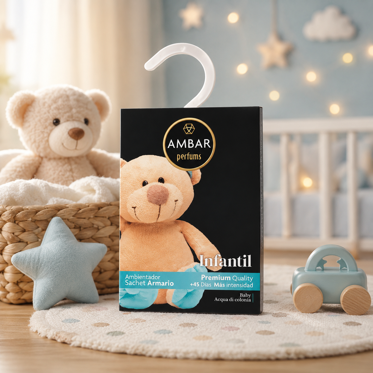 Pack of 20 Pieces - Children's Wardrobe & Dresser Scent Diffuser Sachets - Ambar