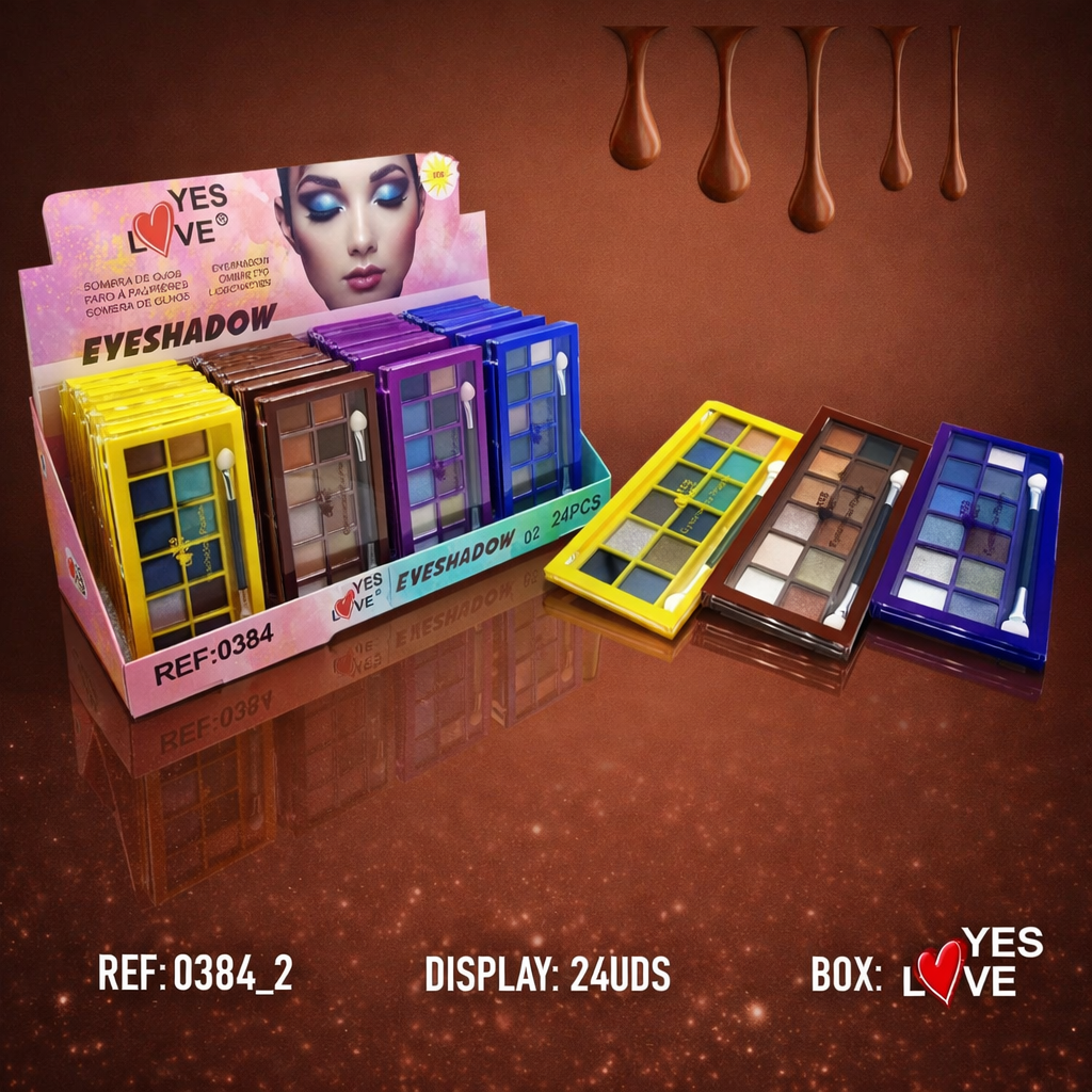 12-Piece Set - Eyeshadow Palette - 0384/2 - Yes Love