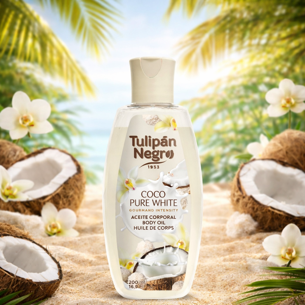 Lot de 6 Pièces - Huile Corporelle Ultra Riche Coco Pure White 200ml - Tulipan Negro
