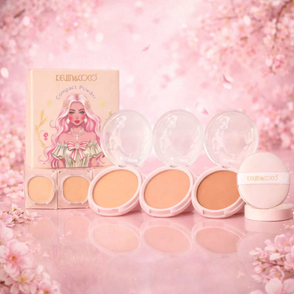 24-Piece Set - Magic Spark Silky Powder Cake - Smoothing & Mattifying Compact Powder - 4 Shades - Kevin & Coco