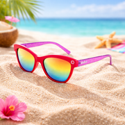 Set of 6 - Polarized Sunglasses for Children, Optical Quality, Fuchsia & Purple - Martinelia