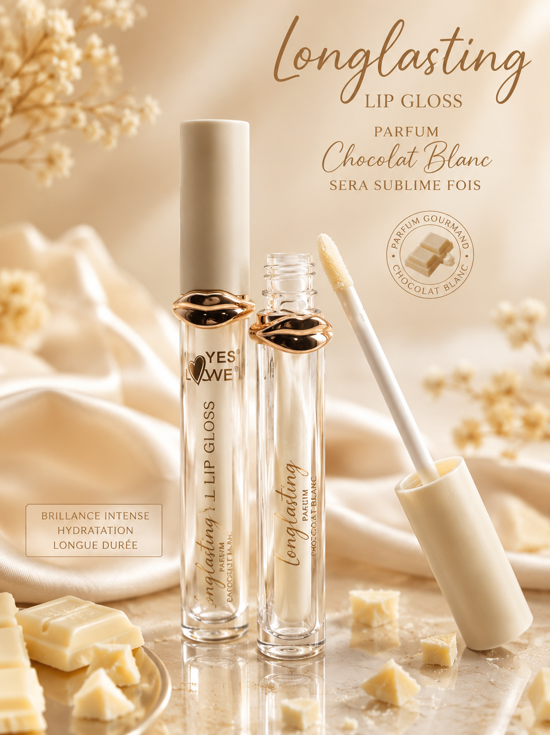 Lot de 36  Pièces - Gloss Transparent 3D Au Chocolat - 0399 - Yes Love